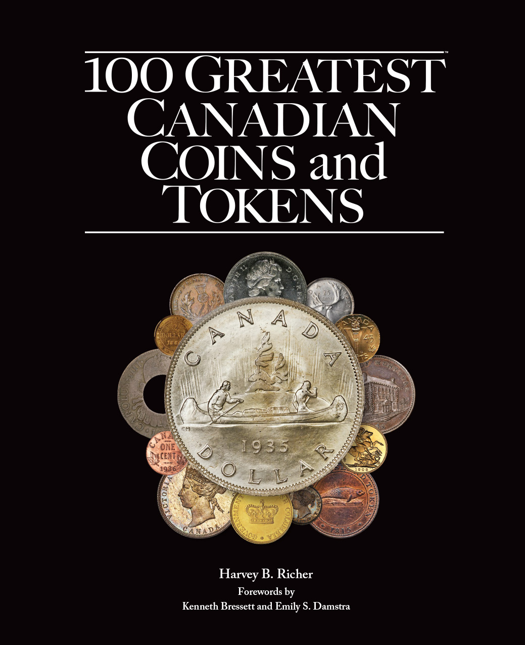 image of book cover 100 Greatest Canadian Coins and Tokens