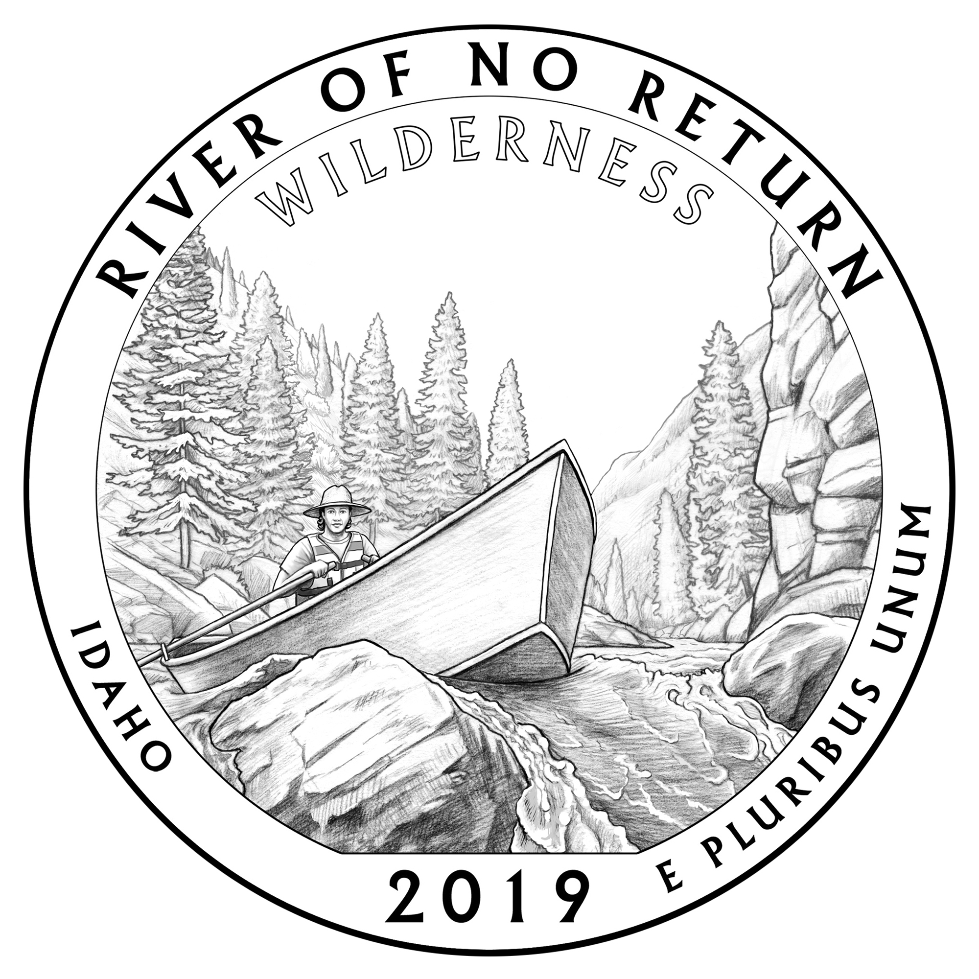 design River No Return Wilderness Idaho quarter