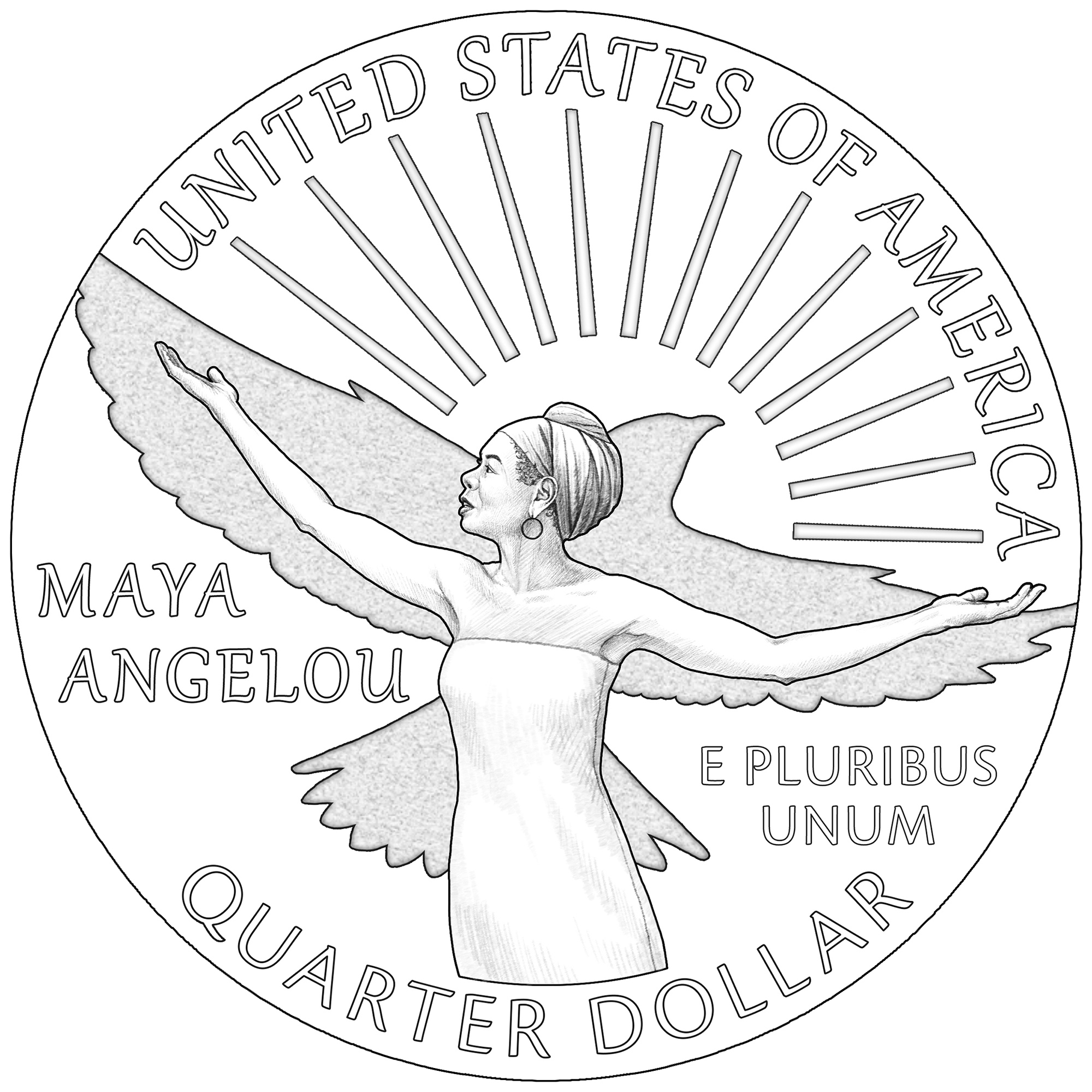 maya angelou quarter