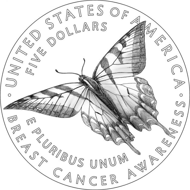breast cancer coin design