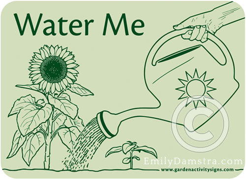 Garden Activity Sign illustrations 15 Damstra WaterMe