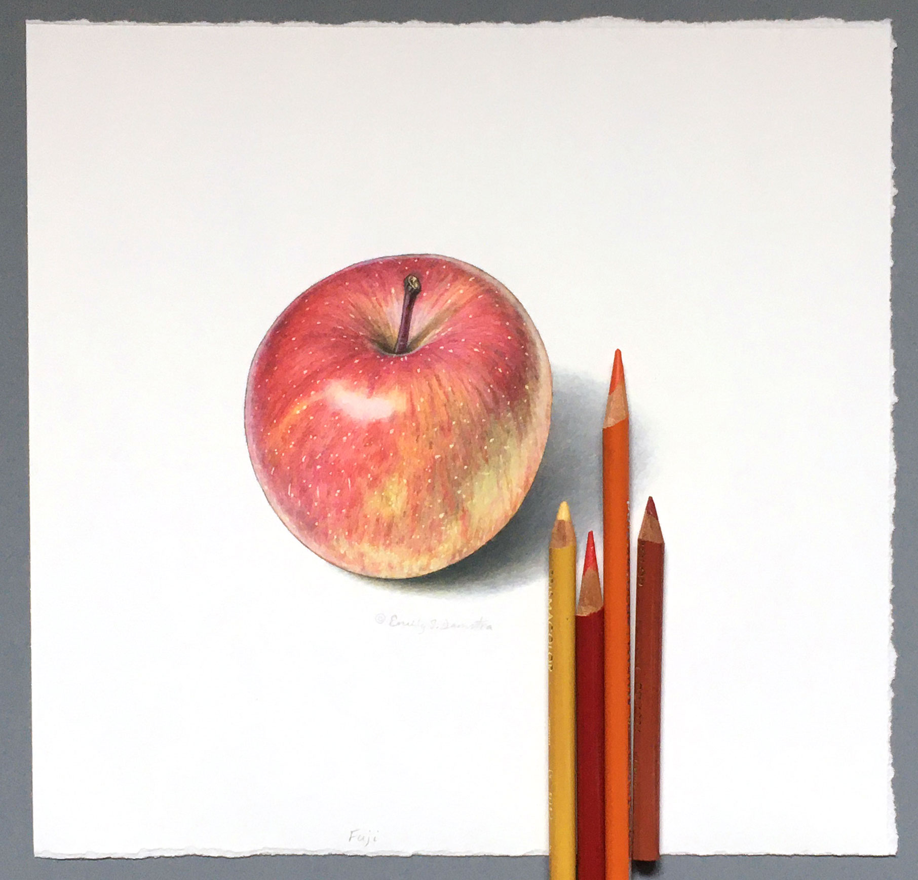 How to draw an Apple || Hyper realistic drawing Slow Version | Color Pencil  - YouTube