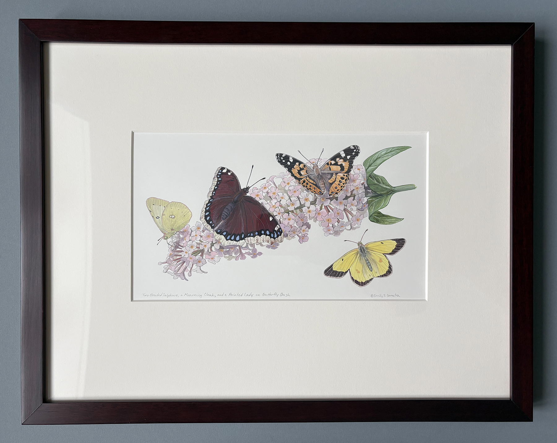 Butterflies on Butterfly Bush original artwork 2 Butterflies on Butterfly Bush original artwork - Image 2