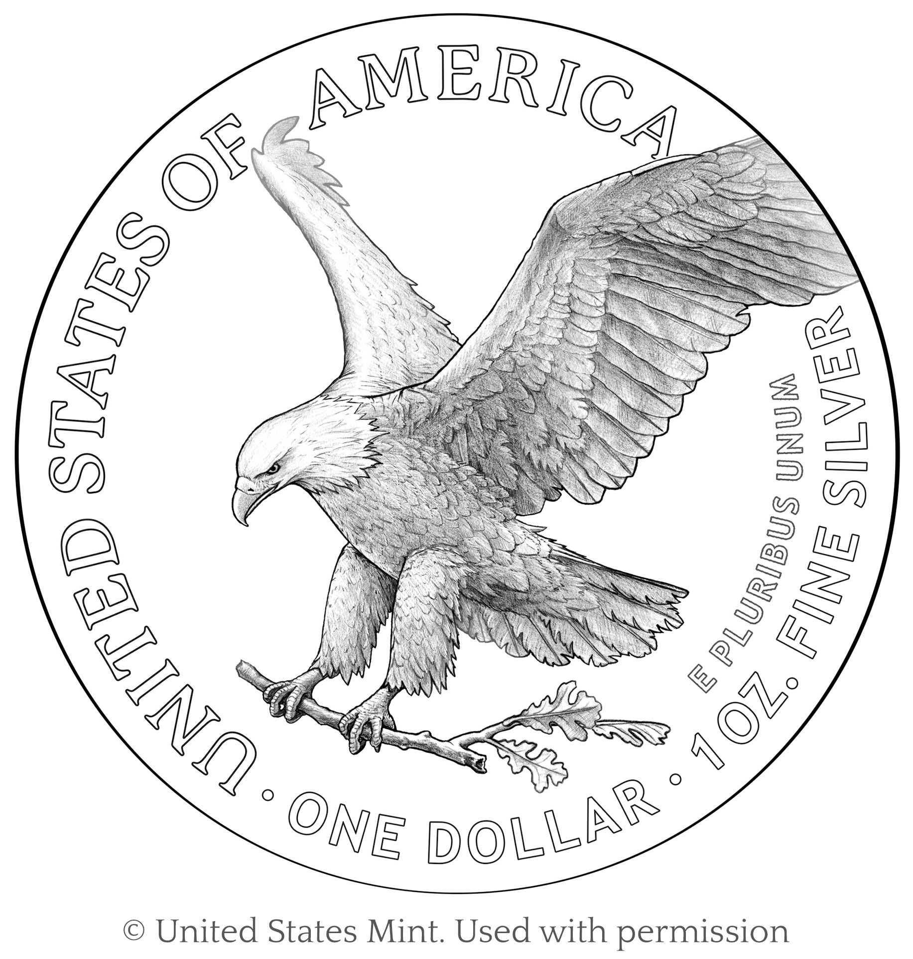 2021 American Eagle Silver coin reverse design