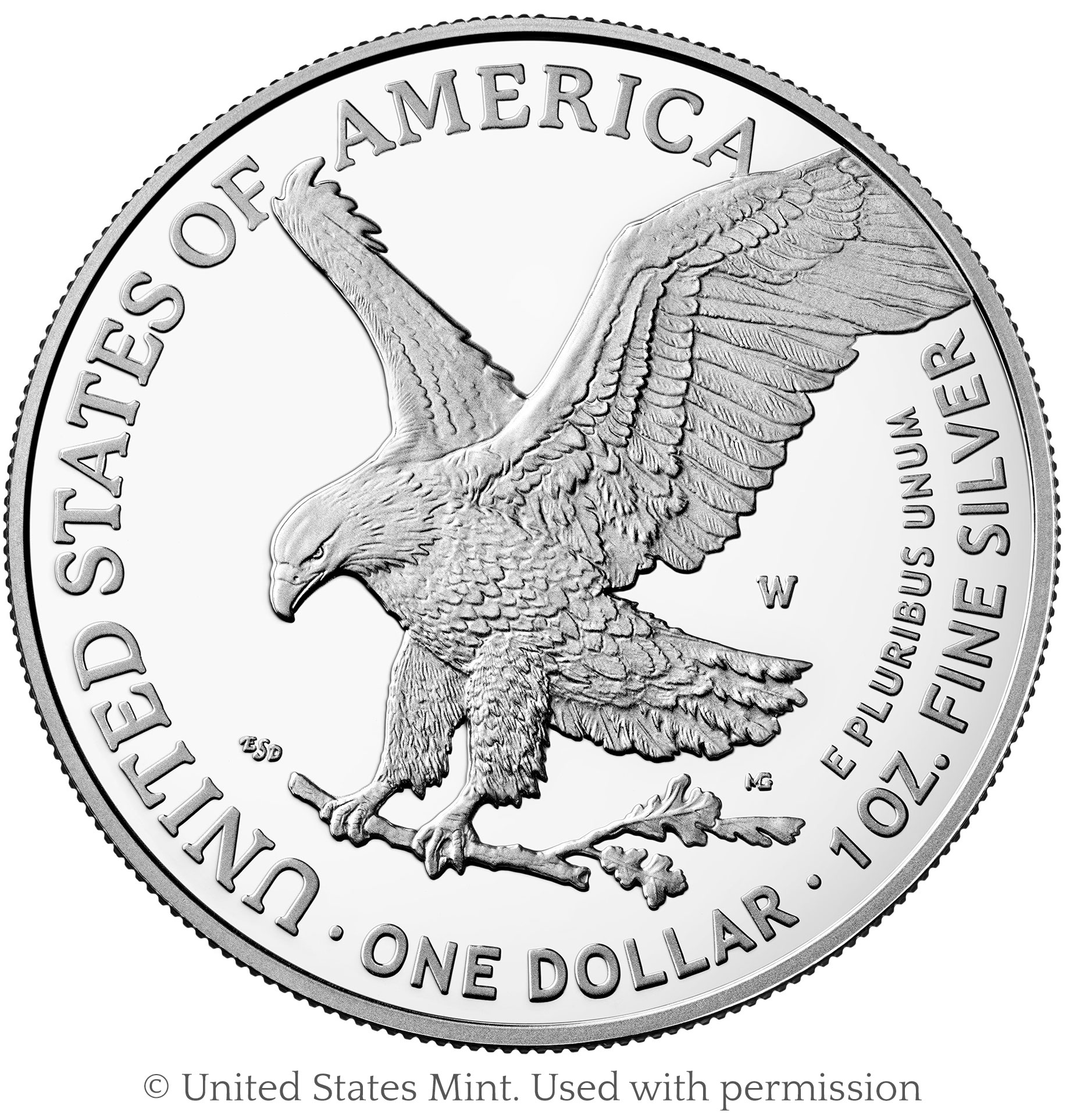 2021 American Eagle Silver One Ounce Proof Coin type 2 Design