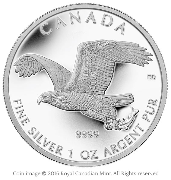 coin bald eagle fish